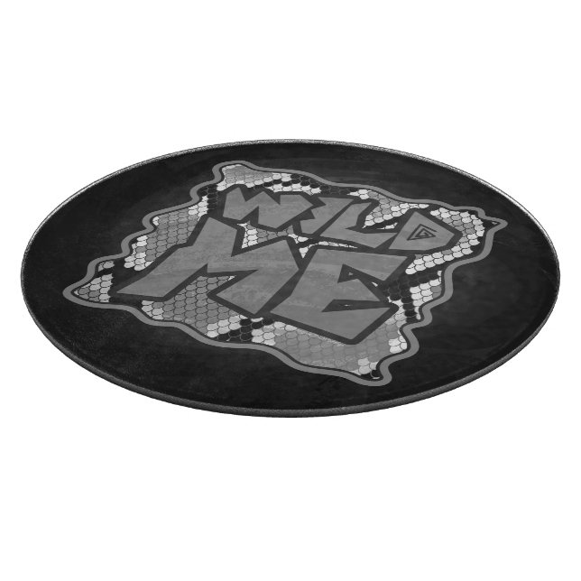 Snake Yellow and Gold Print Cutting Board (Corner)