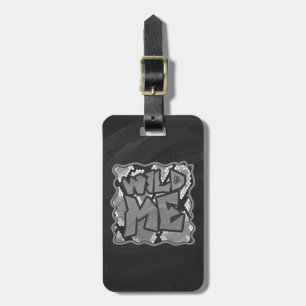 Snake Yellow and Gold Print Luggage Tag