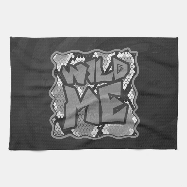 Snake Yellow and Gold Print Towel (Horizontal)