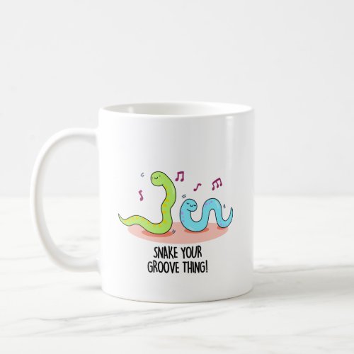 Snake Your Groove Thing Funny Disco Pun  Coffee Mug