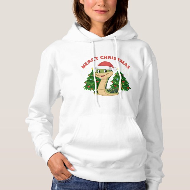 Snake Zodiac Year 2025 Merry Christmas Hoodie (Front)
