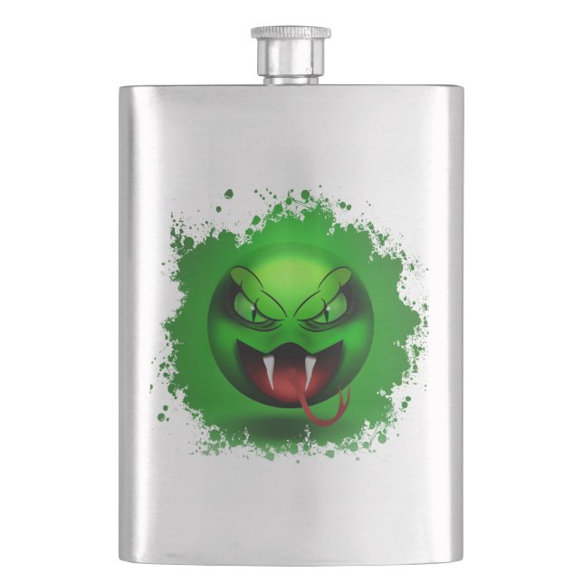 Snakemoji Flashlight Flask (Front)