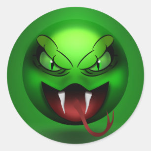 Snakemoji Round Sticker