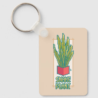 Snakeplant, Pixelart, Pixel Art Keychain