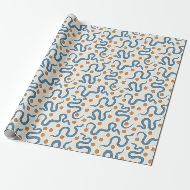 Snakes and Apples Wrapping Paper (Unrolled)