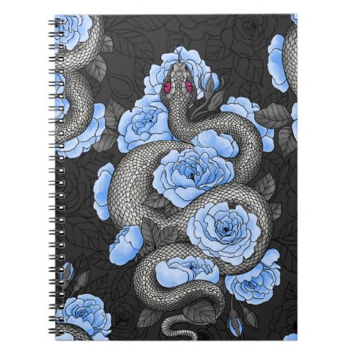 Snakes and blue roses notebook