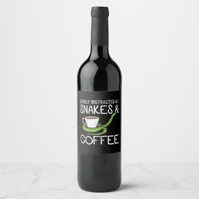 Snakes and Coffee Wine Label (Front)