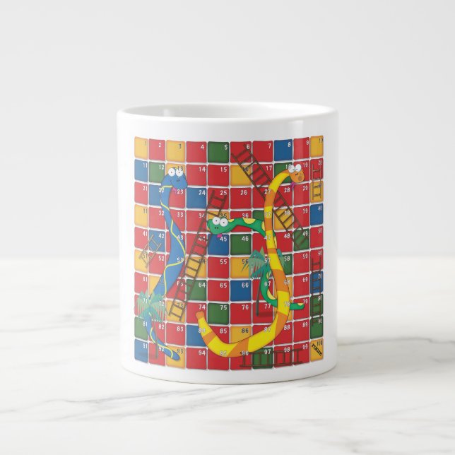 Snakes and Ladders Giant Coffee Mug (Front)