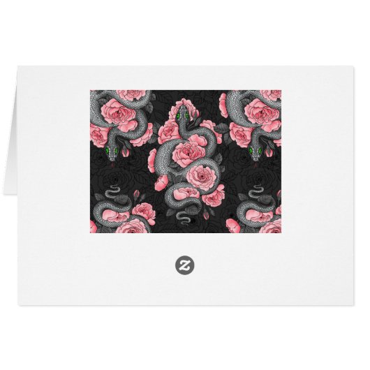 Snakes and  peach roses (Back Horizontal)