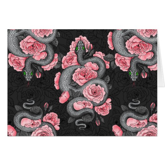 Snakes and  peach roses (Front Horizontal)