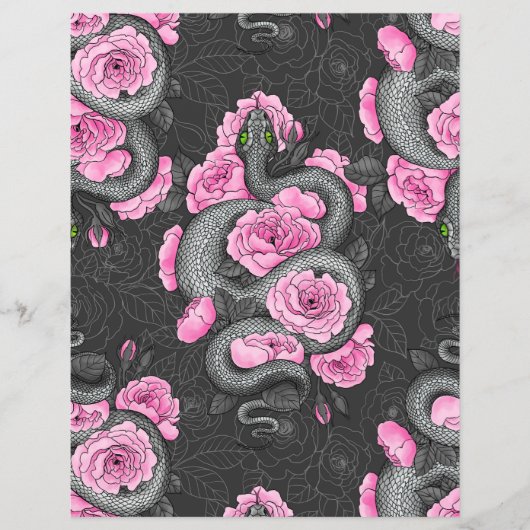 Snakes and pink roses (Front)