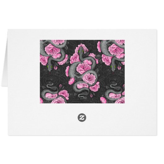 Snakes and pink roses (Back Horizontal)