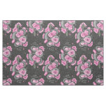Snakes and pink roses fabric