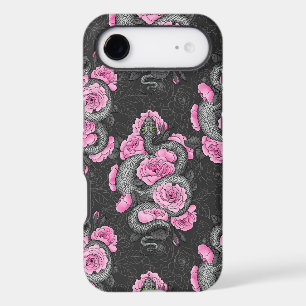 Snakes and pink roses iPhone 17 air case