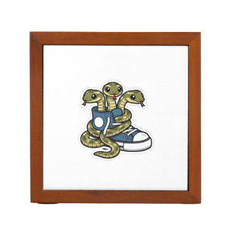 Snakes on shoes desk organizer