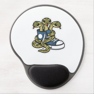 Snakes on shoes gel mouse pad
