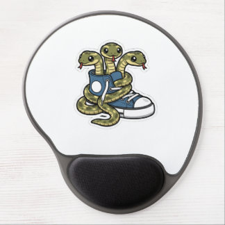 Snakes on shoes gel mouse pad