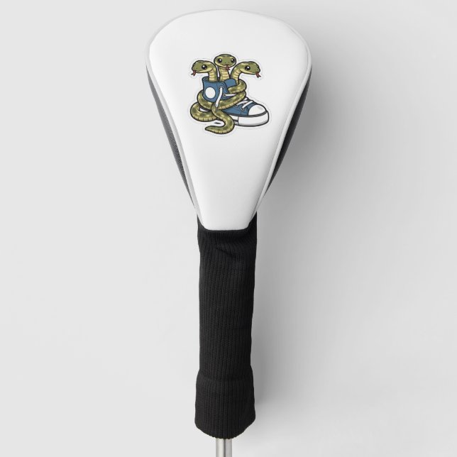 Snakes on shoes golf head cover (Front)