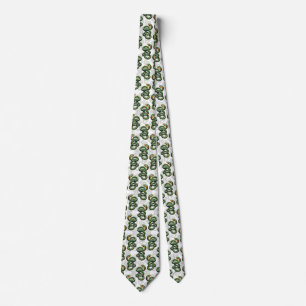 Snakes Pattern Design - White  Neck Tie