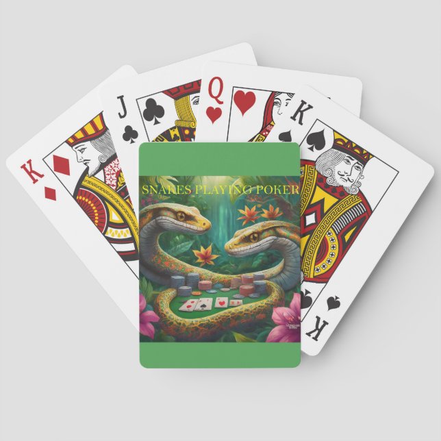 Snakes Playing  Poker Cards (Back)