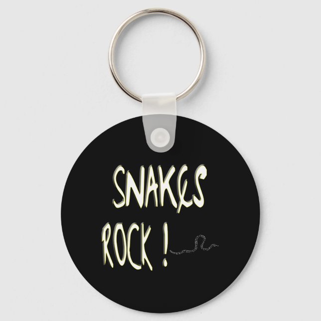 Snakes Rock! Keychain (Front)