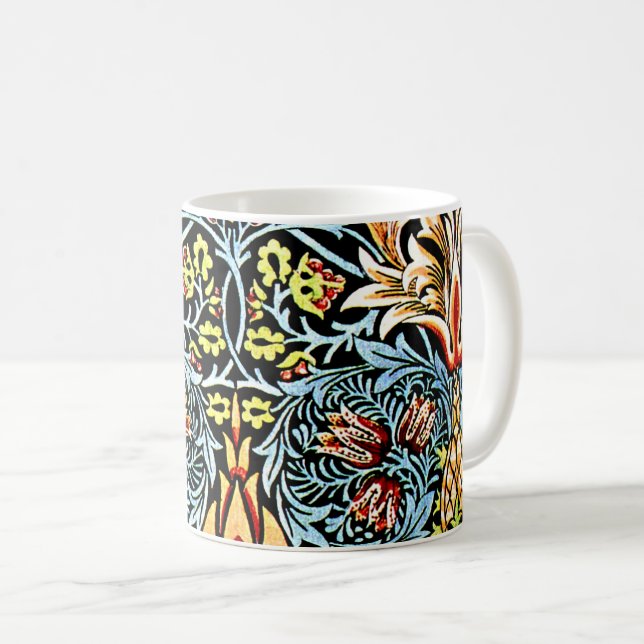 Snakeshead, a William Morris design Coffee Mug (Front Right)