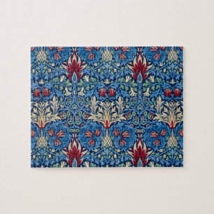 Snakeshead, Flower Wallpaper by William Morris Jigsaw Puzzle