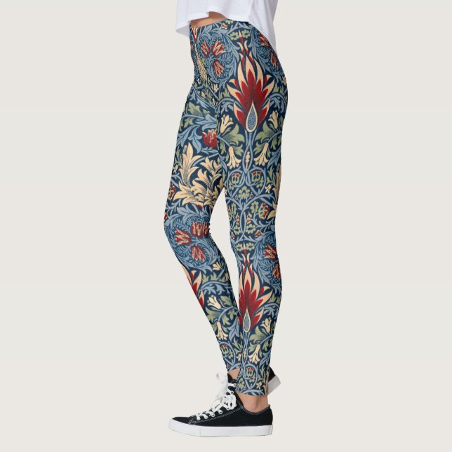 Snakeshead, Flower Wallpaper by William Morris Leggings (Left)