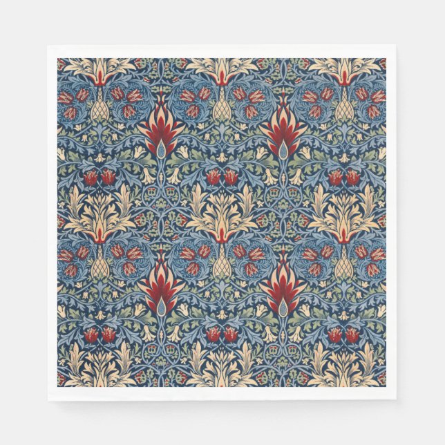 Snakeshead, Flower Wallpaper by William Morris Napkins (Front)