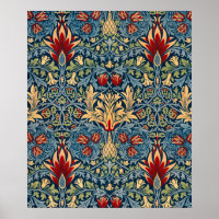 Snakeshead, Flower Wallpaper by William Morris