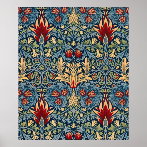 Snakeshead Flower Wallpaper by William Morris Poster
