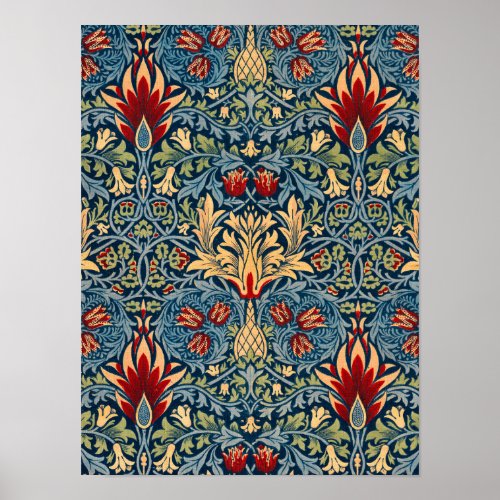 Snakeshead Flower Wallpaper by William Morris Poster