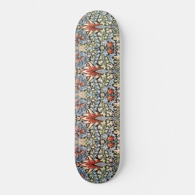 Snakeshead Pattern (by William Morris) Skateboard (Front)