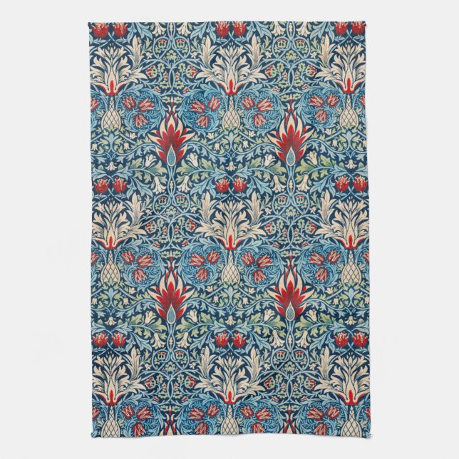 Snakeshead, William Morris Kitchen Towel (Vertical)