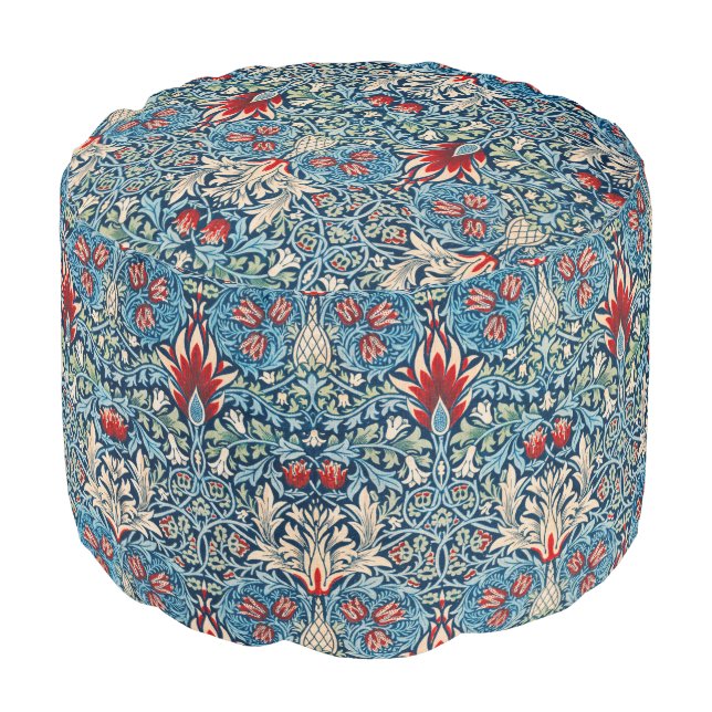 Snakeshead, William Morris Pouf (Angled Front)