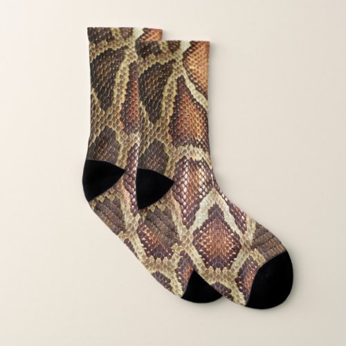 Snakeskin Bold Pattern Style All_Over_Print Socks