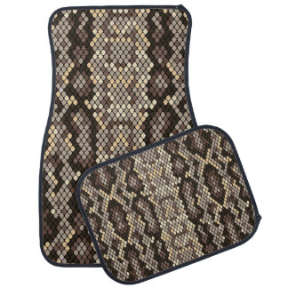 Snakeskin Brown Beige Reptile Skin Car Floor Mat