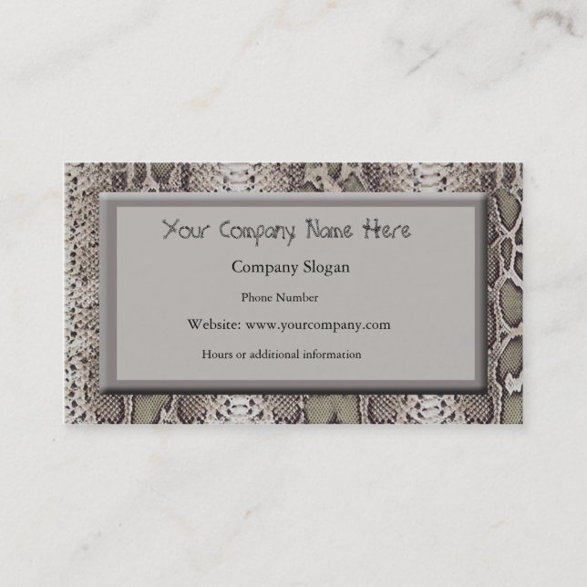 Snakeskin Business Card (Front)