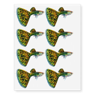 Snakeskin Cobra Fancy Guppy Temporary Tattoo