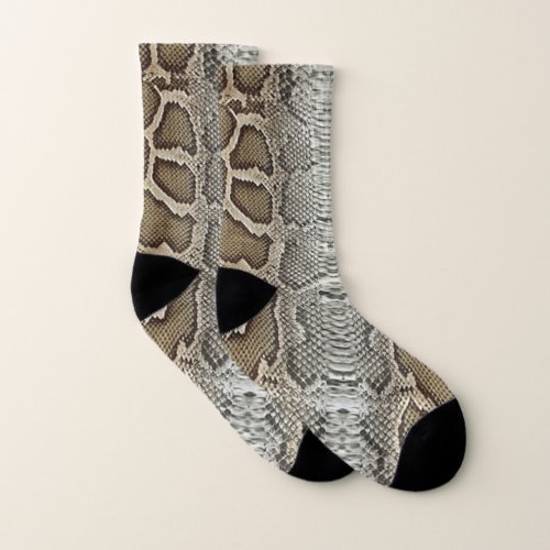 Snakeskin Cobra Pattern Style All_Over_Print Socks