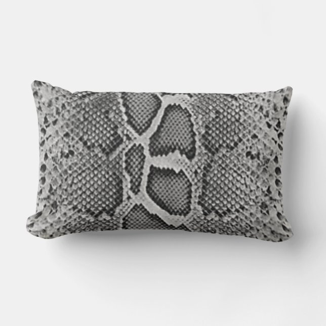 Snakeskin design, Snake Skin Print Pattern Lumbar Pillow (Front)