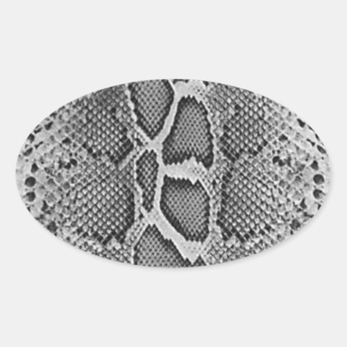 Snakeskin design Snake Skin Print Pattern Oval Sticker