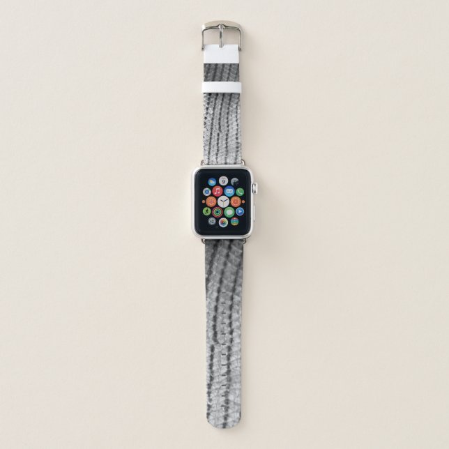 Snakeskin Fish Scales Grey Cool 4Tim Apple Watch Band (Front)