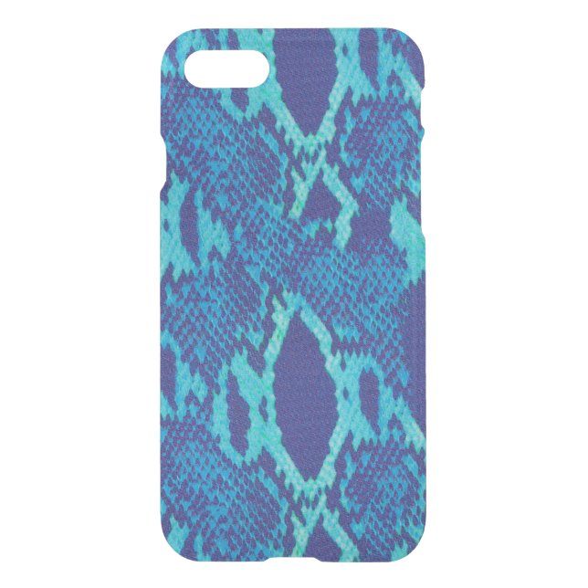 Snakeskin in Blue Uncommon iPhone Case (Back)