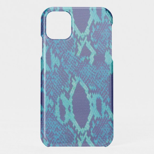 Snakeskin in Blue Uncommon iPhone Case (Back)