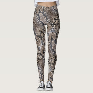 Snakeskin Look in Greys and Silvers Leggings