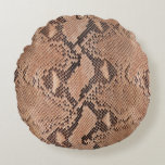 Snakeskin Pattern Cool Animal Print Round Pillow