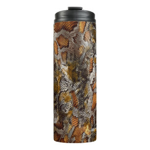 Snakeskin Pattern Thermal Tumbler