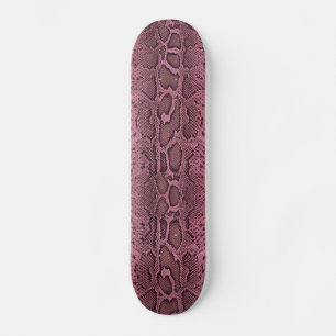 Snakeskin pink skateboard deck