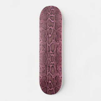 Snakeskin pink skateboard deck